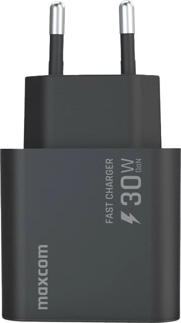 Karikues rrjeti Maxcom LAD 30W USB A+C, i zi