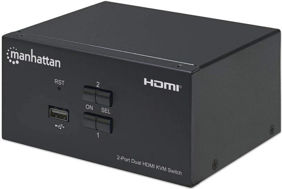 Switch KVM Manhattan 2-Port HDMI, USB, 4K, i zi