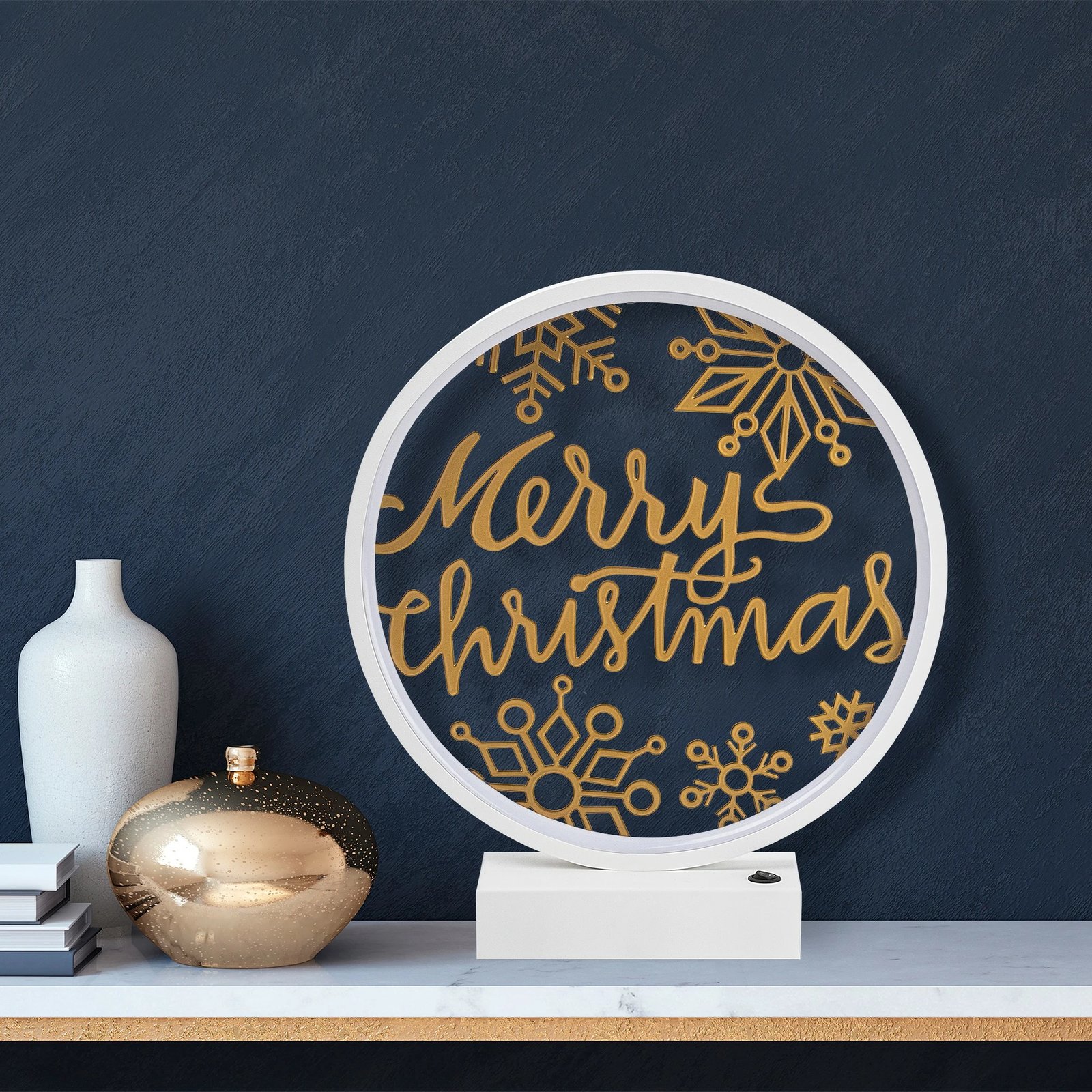 Llambë tavoline Opviq, XMAS13, e bardhë dhe e artë