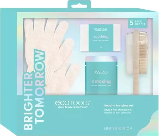 Set për trup Ecotools Brighter Tomorrow Glow Head to Toe, unisex, 4 copë