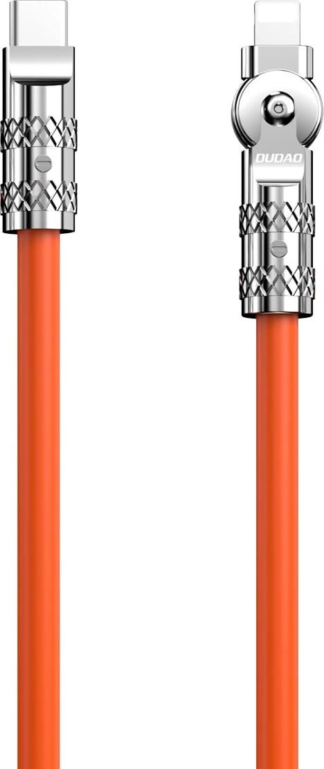 Kabllo karikimi Dudao L24CL USB-C në Lightning, 1m, 30W, portokalli