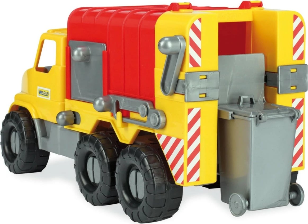Kamion pastrimi lodër Wader City Truck, 49 cm, plastikë, Kuq/Verdhë