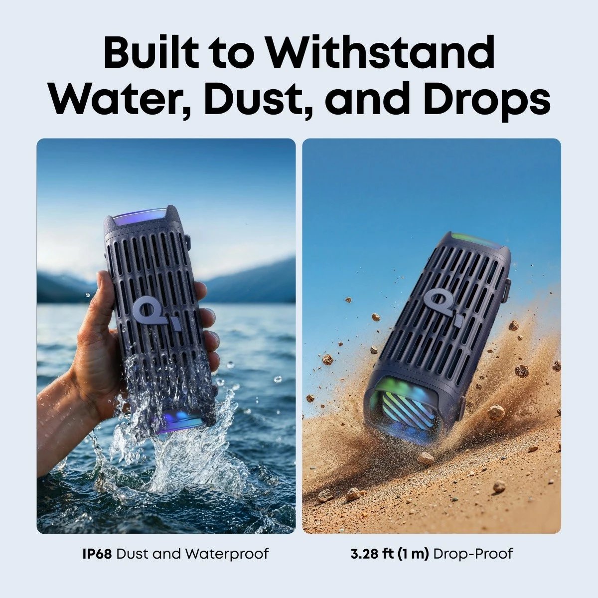 Altoparlant Anker Soundcore Boom 3i, Bluetooth, 50W, 16 orë, Kaltër