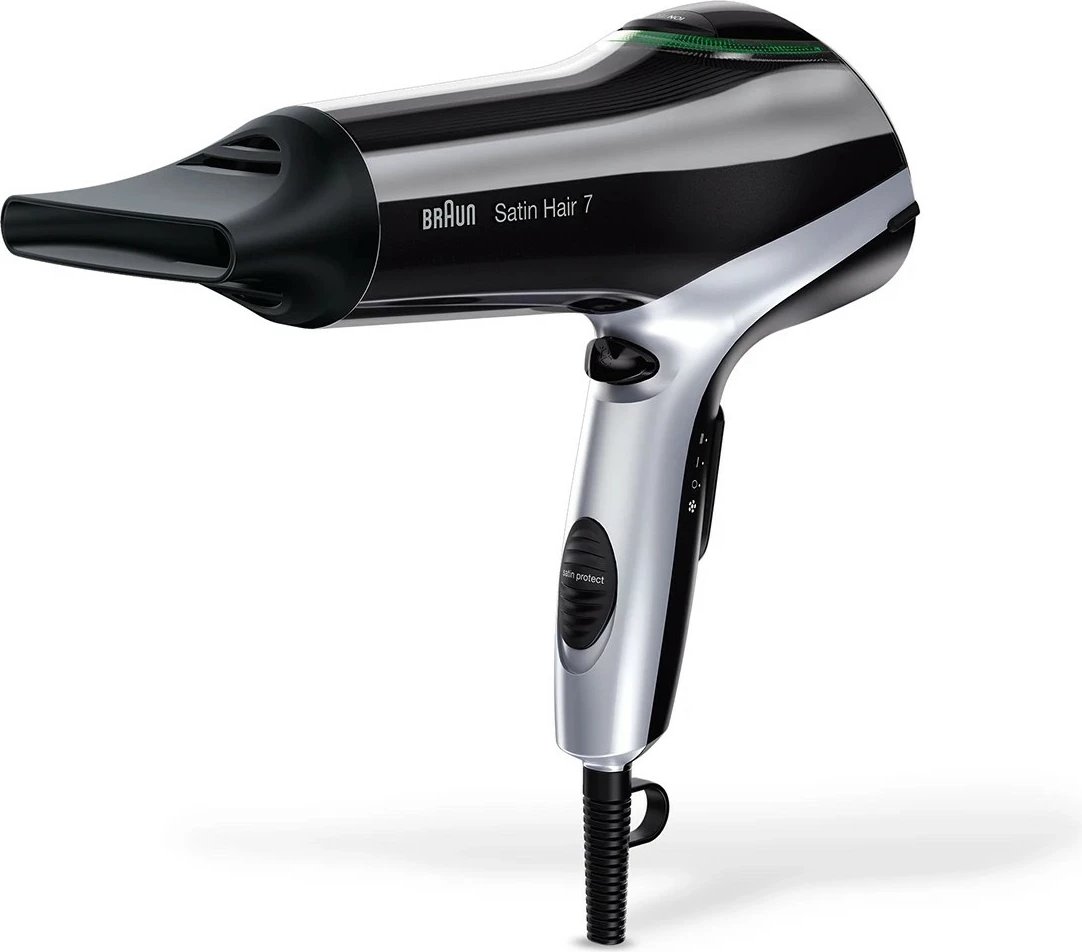 Tharëse flokësh Braun HD710, 2200 W, e zezë, argjendtë