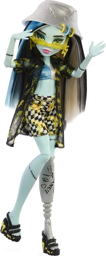Kukull Monster High Scare-adise Island Frankie Stein, MATTEL, Shumëngjyrëshe