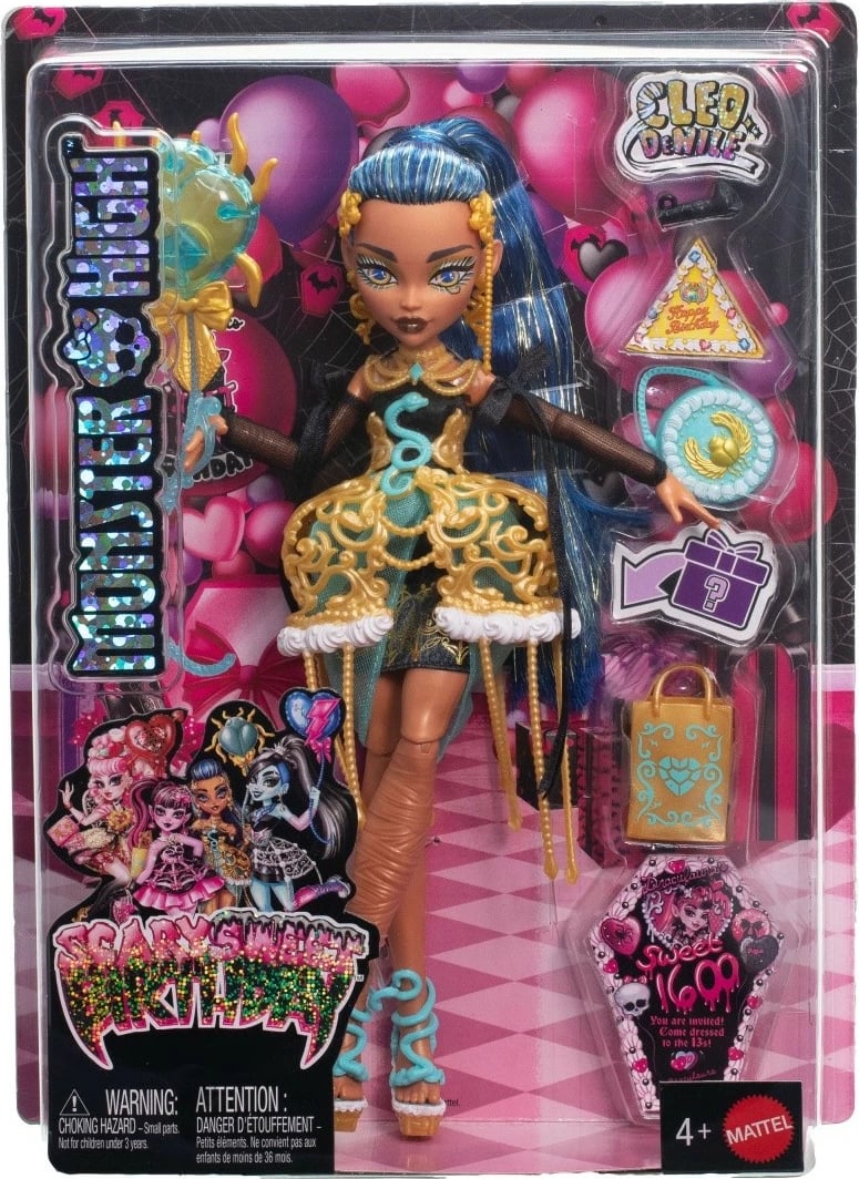 Kukull Monster High Mattel Spooktacular Birthday Cleo de Nile me aksesorë