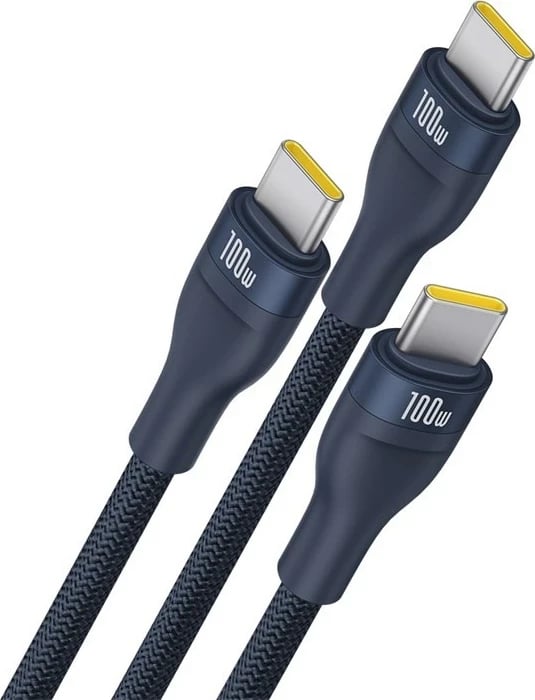 Kabllo Baseus Flash Series Type C në C+C+C, 480 Mbps, 1.5 m, Blu