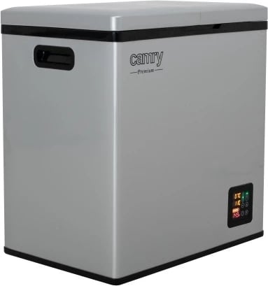 Frigorifer portativ me kompresor, Camry CR 8076, 38L, dy ndarje (15L frigorifer + 23L ngrirës), ekran LCD, gri