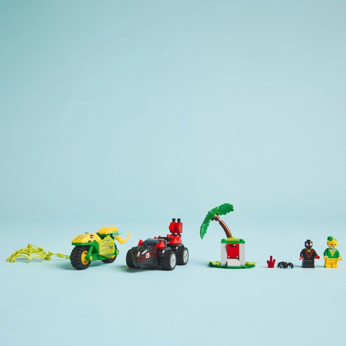 Set lodrash LEGO Marvel 11198 Chase After Electro in Dinosaur Vehicle, 124 pjesë