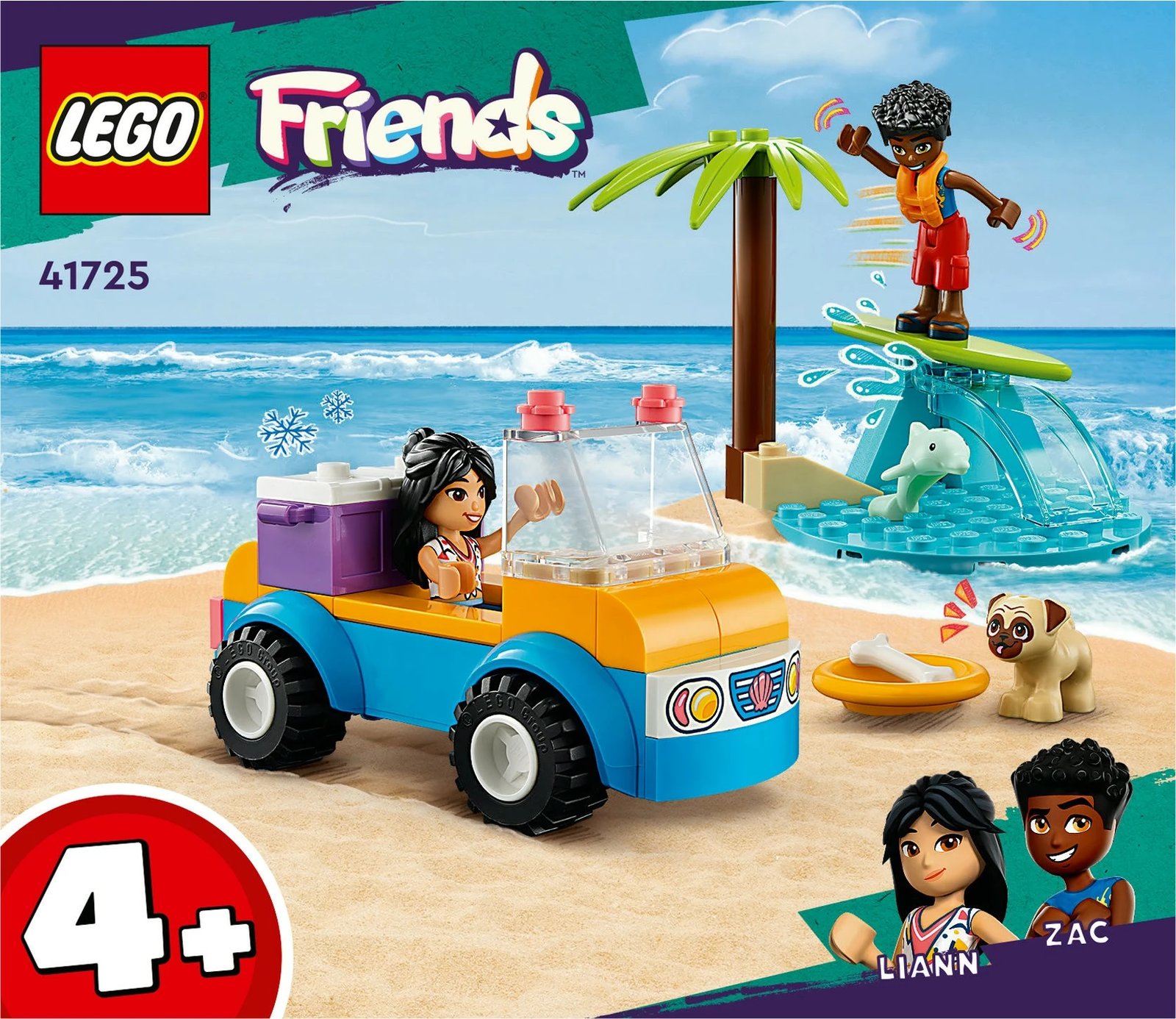 Set ndërtimi LEGO Friends Beach Buggy Fun, 61 pjesë, shumëngjyrësh