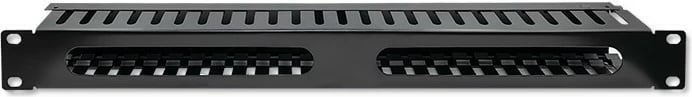 Organizues kabllosh për rack 19", Qoltec 54514, 24 porta, 1U, i zi