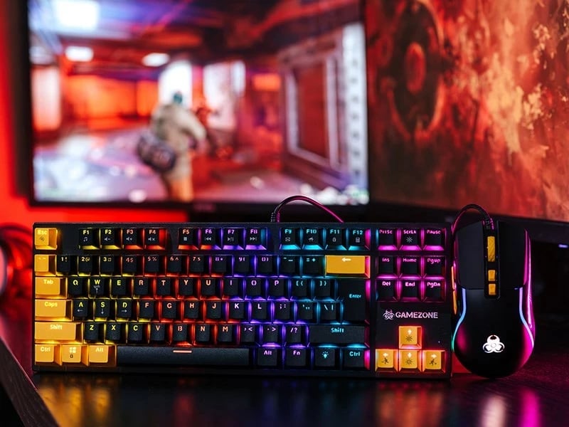 Set tastierë mekanike dhe maus Tracer GAMEZONE HORNET87, USB, i zi