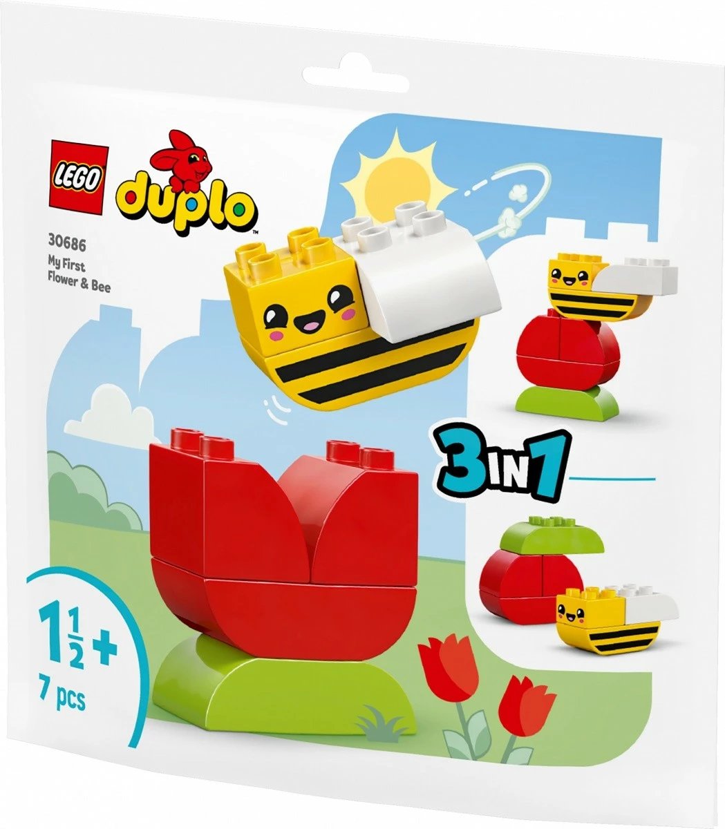 Set ndërtimi LEGO DUPLO 30686 My First Flower and Bee, 7 pjesë, plastikë