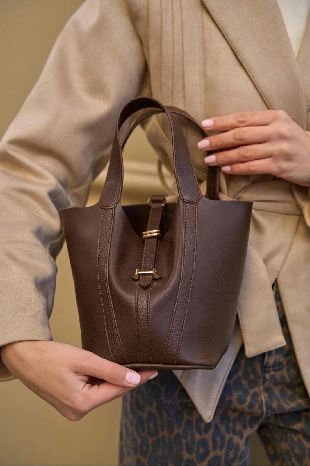 Çantë dore Zoozie Bags, ngjyrë kafe, MK1020224SV10-006