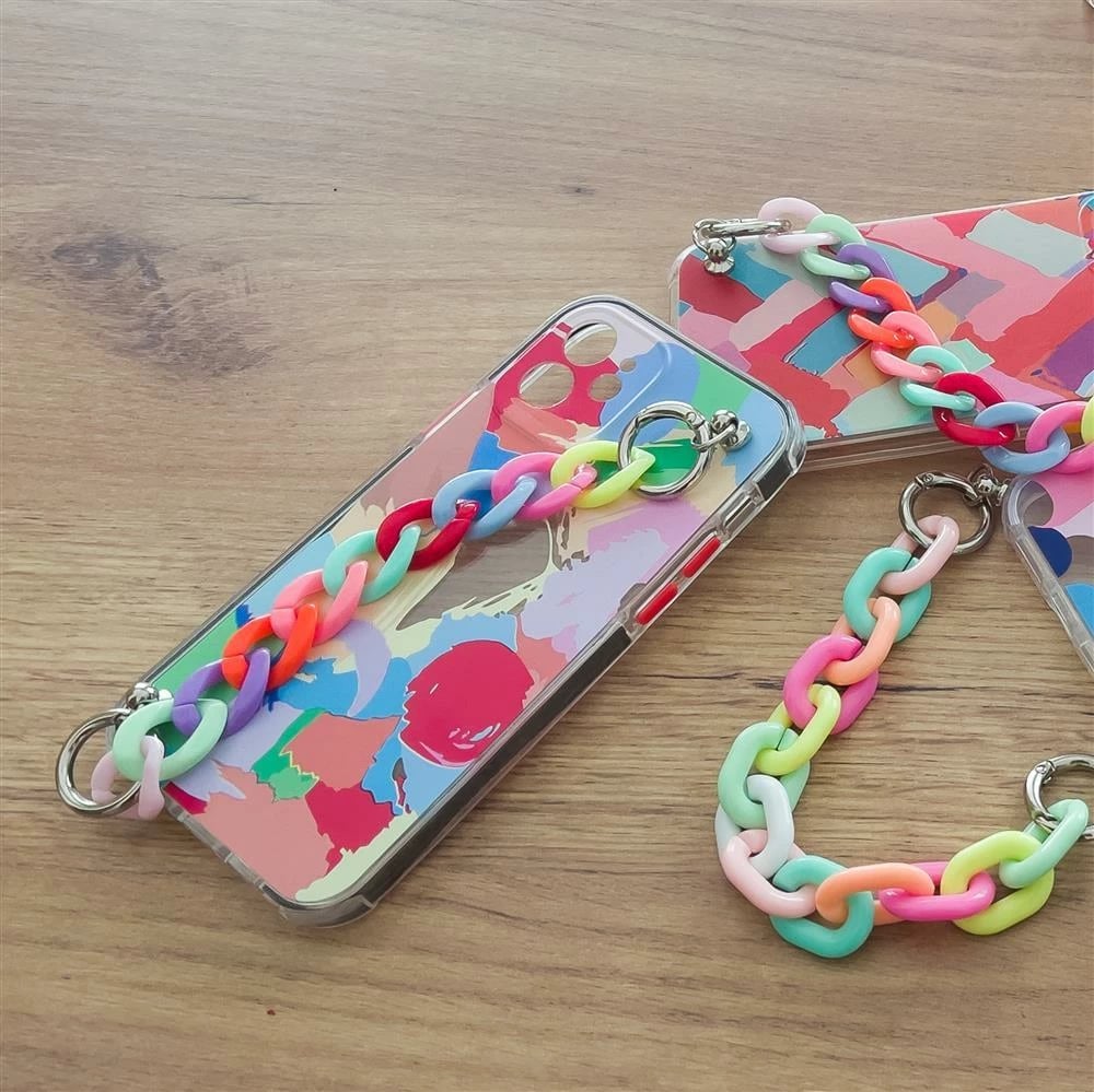 Mbështjellës Hurtel Color Chain Case për Samsung Galaxy A12, me zinxhir, shumëngjyrësh