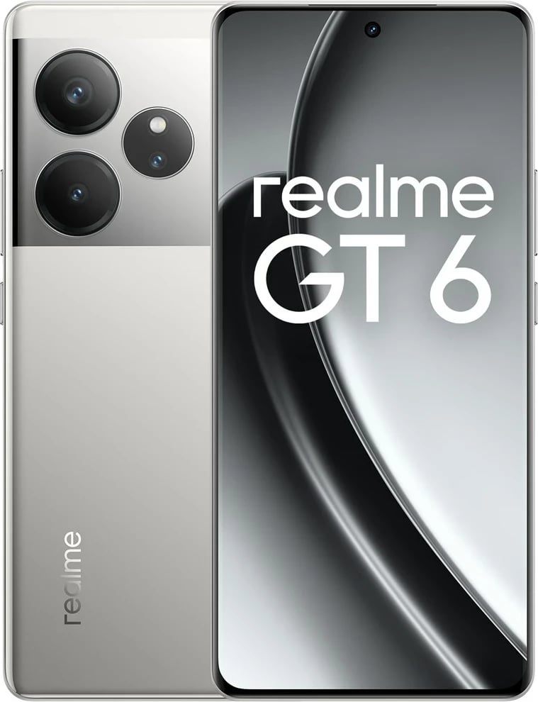Celular realme GT 6, 12 GB RAM, 256 GB, 5G, Argjendtë