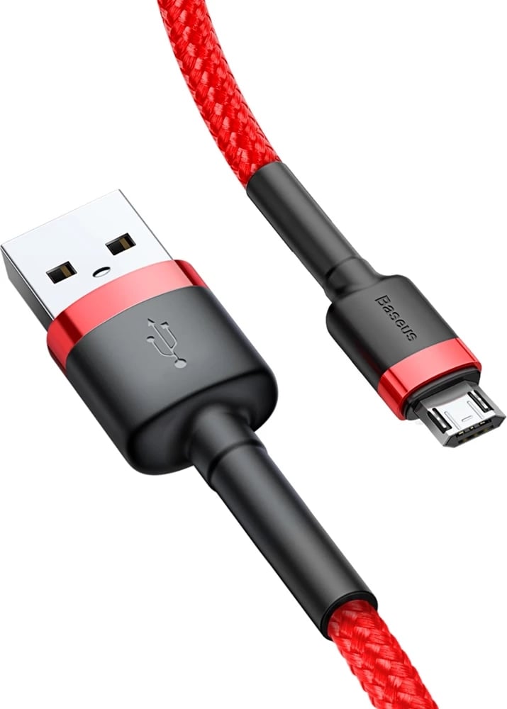 Kabllo Baseus Cafule CAMKLF-B09, USB-A në micro USB, 1m, e kuqe