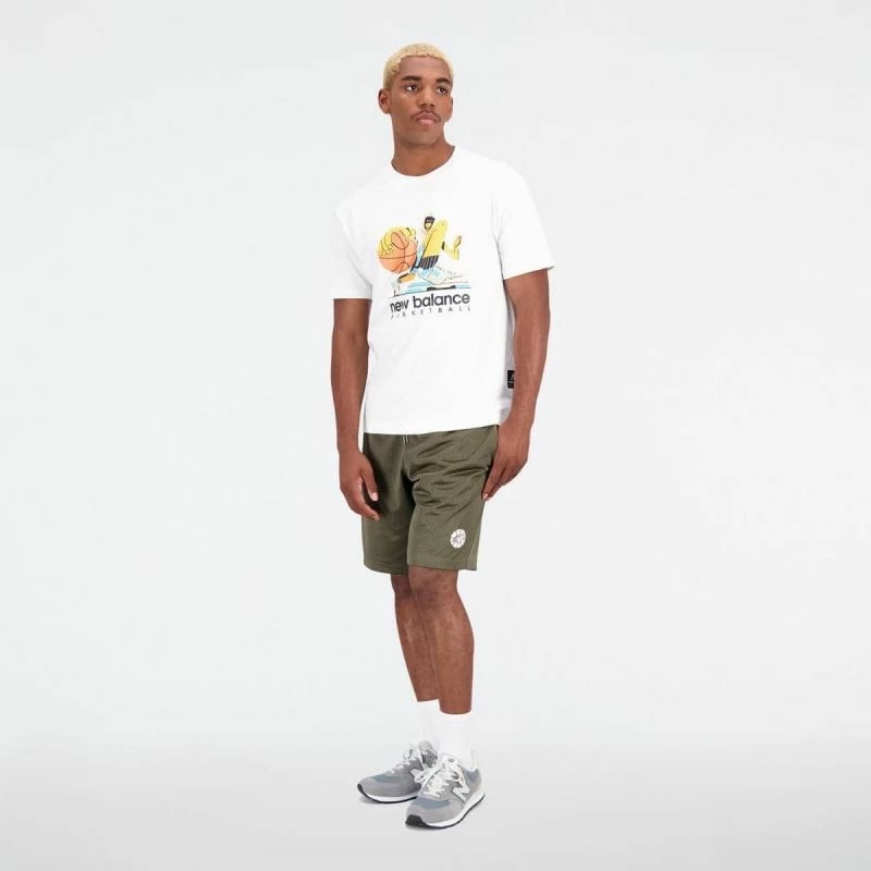 Maicë për meshkuj New Balance, e bardhë