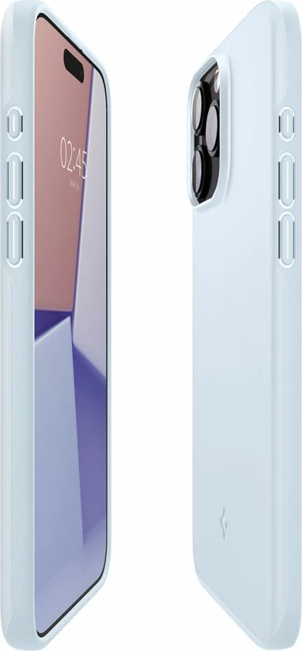 Mbështjellës Spigen Thin Fit për iPhone 15 Pro Max, kaltër e çelët