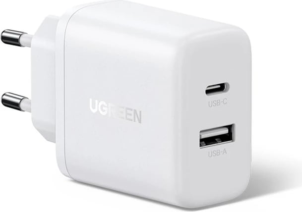 Karikues UGREEN 195063, 20 W, 2 porta (USB-A & USB-C), i bardhë