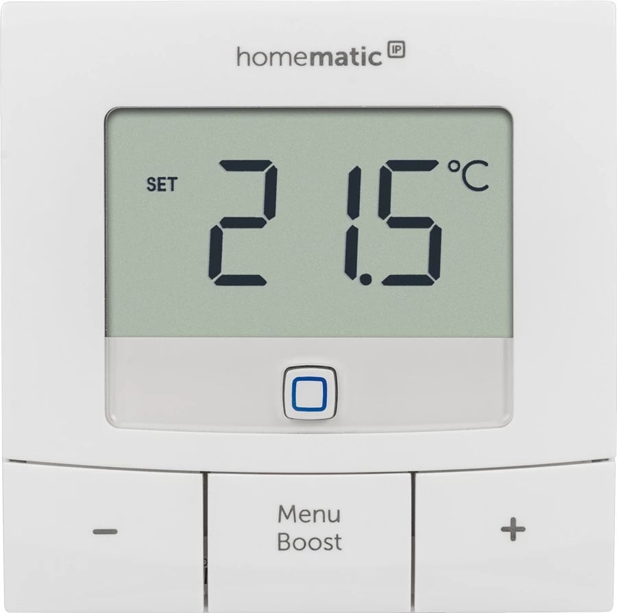 Termostat eQ-3 Homematic IP HMIP-WTH-B, RF, LCD, Bardhë