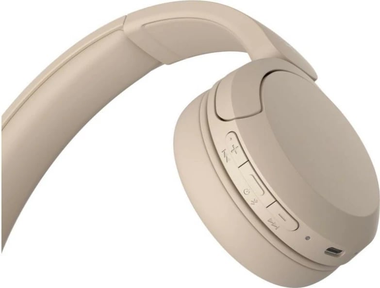 Kufje Sony WH-CH520, pa tela, Bluetooth, krem