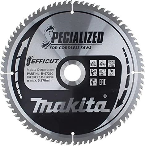 Disk prerës rrethor Makita B-67290, 26 cm, për sharrë elektrike, 1 copë