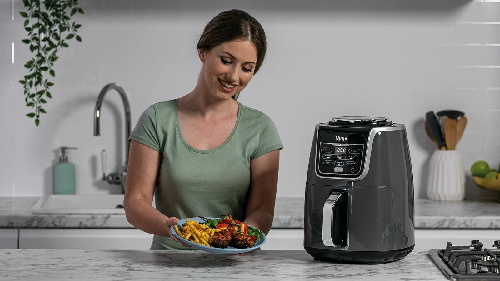 Fritezë ajri Ninja AF160, 5.2 L, 1750 W, Gri