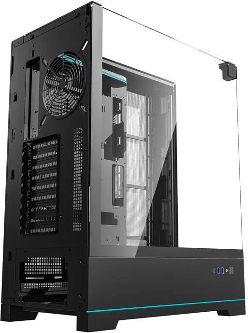 Kasë Darkflash DY450L, Big Tower, pa ventilatorë, e zezë