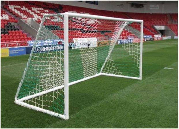Rrjetë porte futbolli Domeks, e bardhë