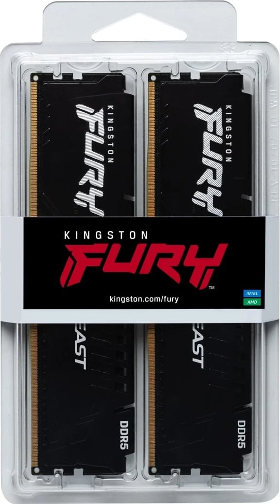 RAM Memorje Kingston FURY 16GB 6000MT/s DDR5 CL36 DIMM (Pako prej 2) Beast Black EXPO