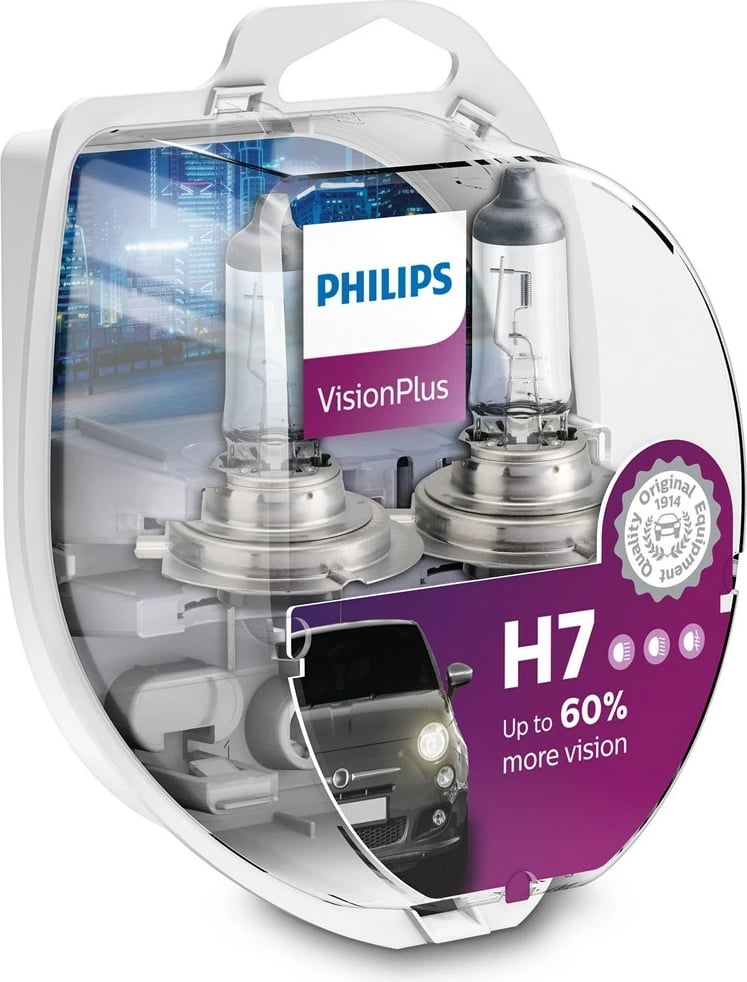 Llambë halogjene Philips VisionPlus 12972VPS2, 12V, 55W, set 2 copë