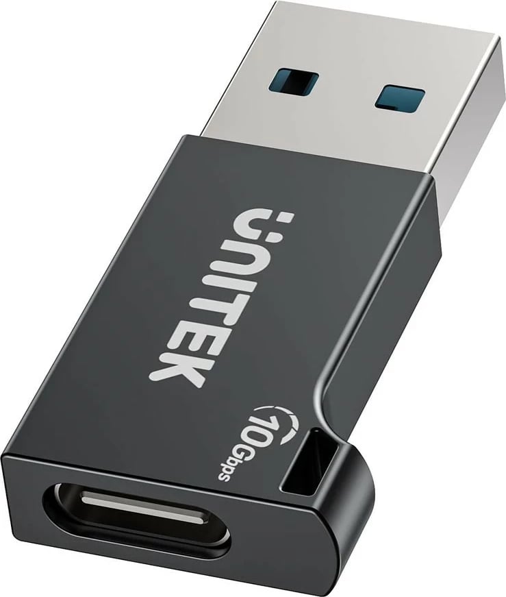 Adapter Unitek USB-A në USB-C 10Gbps, i zi