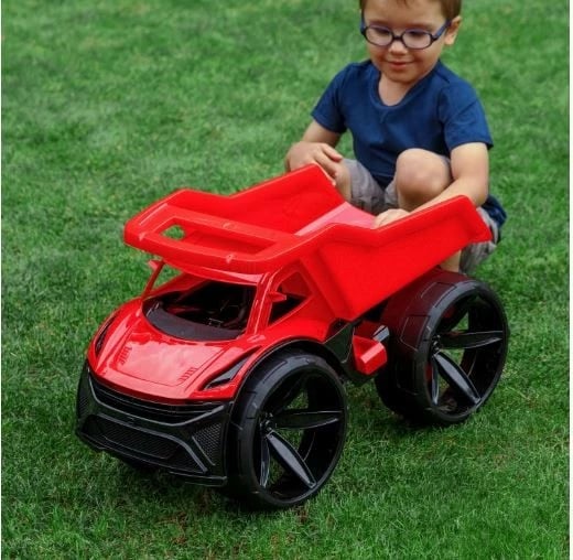 Kamion lodër Wader Maximus 64000, plastikë, i kuq dhe i zi