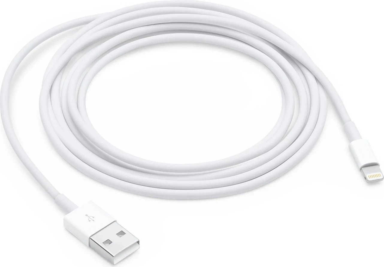 Kabllo karikuese Apple Lightning -USB, 2m, e bardhë Kabllo karikuese Apple Lightning -USB, 2m, e bardhë