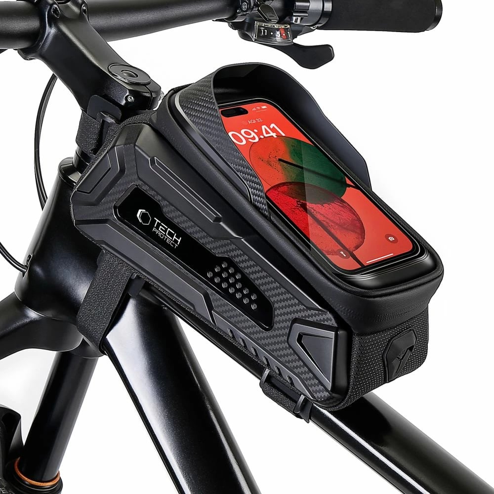 Çantë biçiklete Tech-Protect V2 me hapësirë për telefon, 1.2L, e zezë