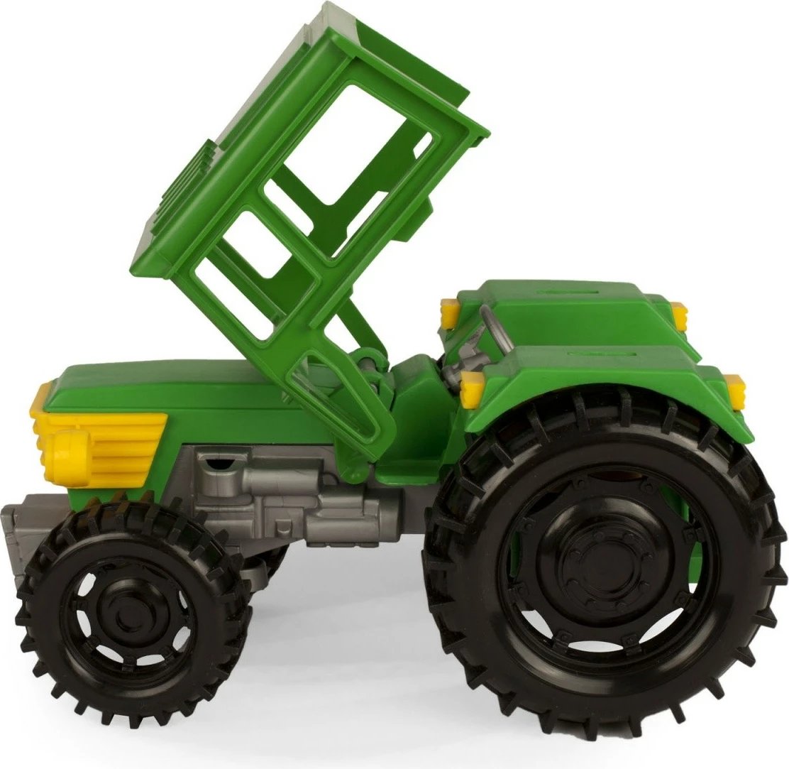 Traktor lodër Wader Color Cars me rimorkio për kuaj, plastikë, Gjelbër/Verë