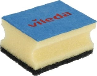 Sfungjer drejtkëndësh Vileda 138203, fibër të zezë/kaltër/verdhë