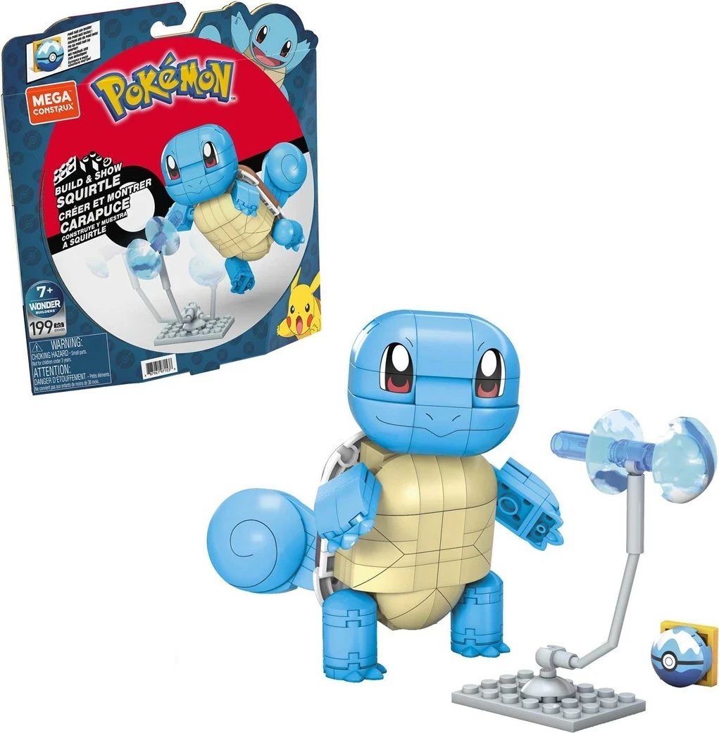 Set ndërtimi MATTEL MEGA Construx Pokémon Squirtle, Blu