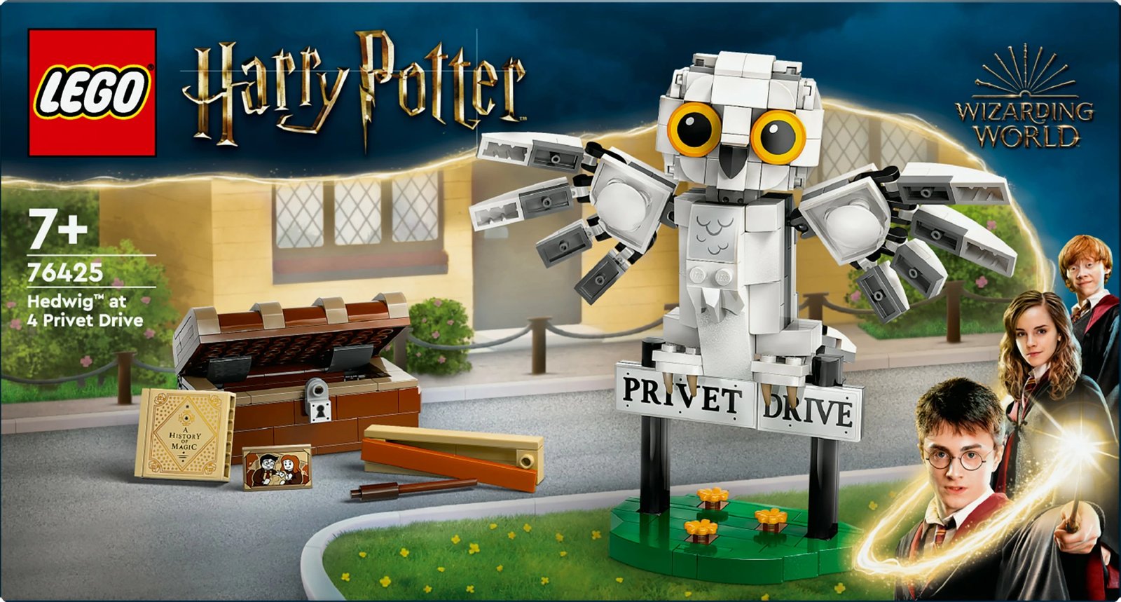 Set ndërtimi LEGO Harry Potter Hedwig 76425, 337 pjesë, multikolor