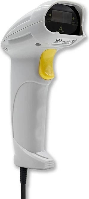 Skaner barkodash Qoltec 50877, Laser 1D, USB, Bardhë