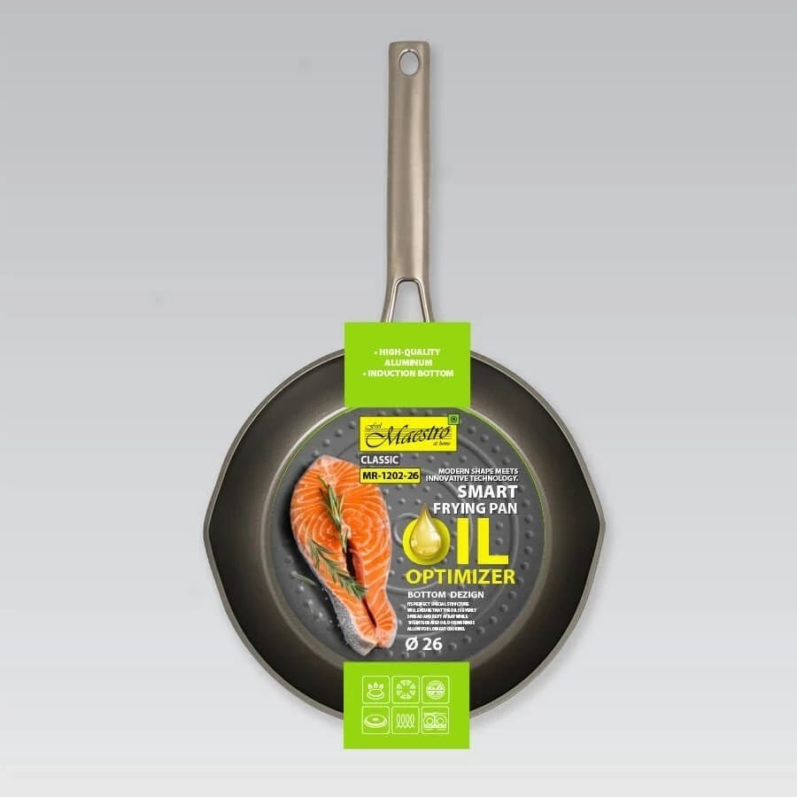 Tigan Maestro MR-1202-26, 26 cm, alumini, i zi/gri