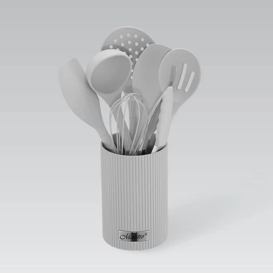 Set veglash kuzhine Maestro MR-1542-GREY, 8 copë, silikon, gri