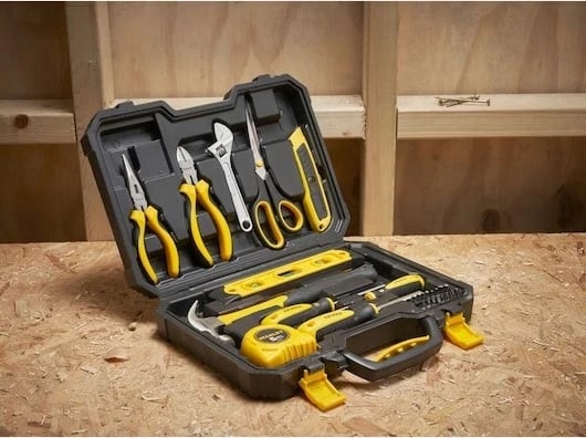 Set veglash dore Stanley STHT78050-1, 1049678, me kuti, e verdhë/zezë
