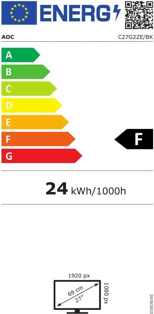 Monitor AOC G2 C27G2ZE/BK, 27", Full HD, LED, 0.5 ms, i zi, i kuq