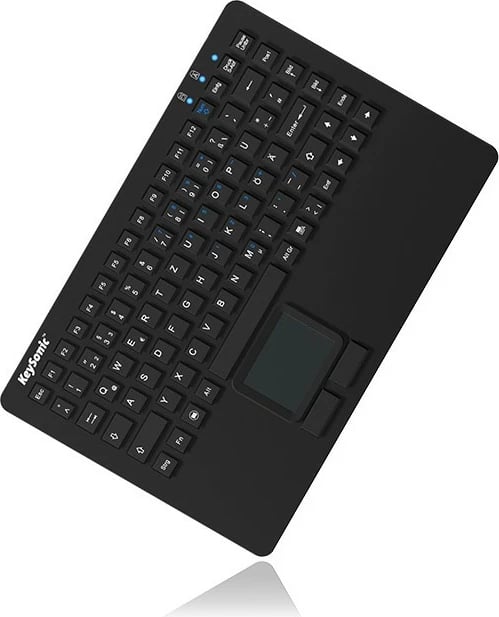Tastierë industriale KeySonic KSK-5230IN, mini, USB, me touchpad, IP68, e zezë