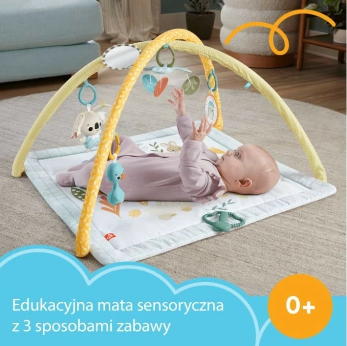 Tapet sensorik për foshnje Fisher Price HRB15, shumëngjyrësh, me 6 lodra