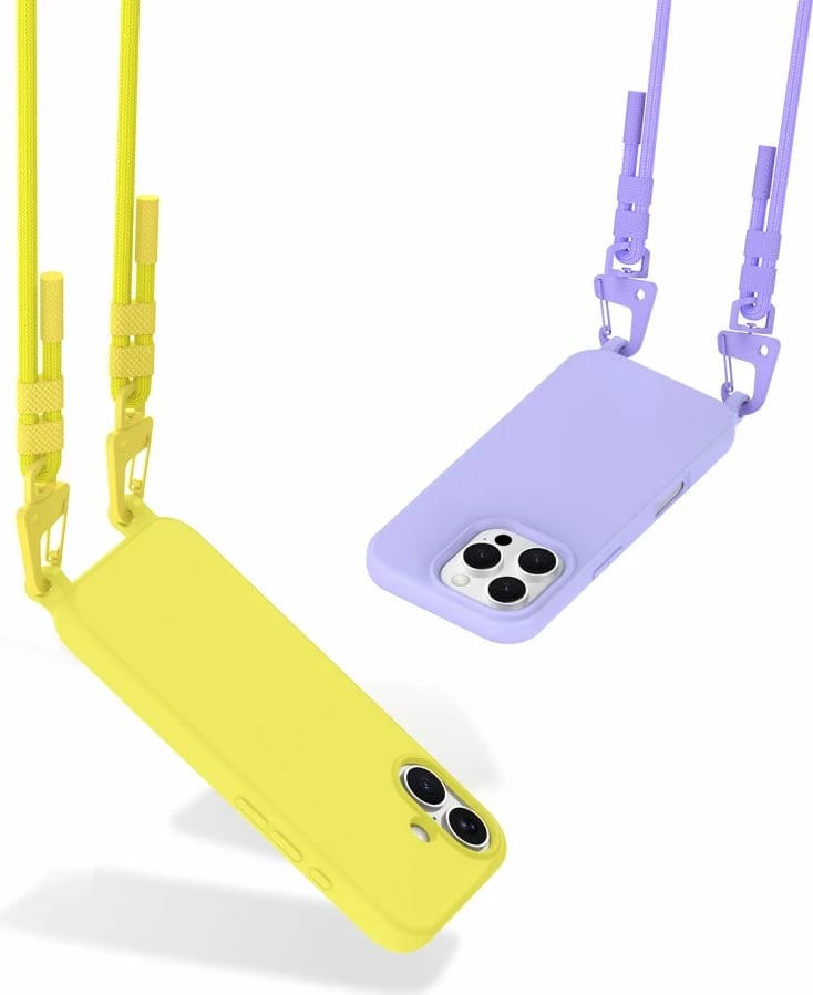 Mbështjellës Tech-Protect MagNecklace për iPhone 14/14 Plus, MagSafe, Violet me litar