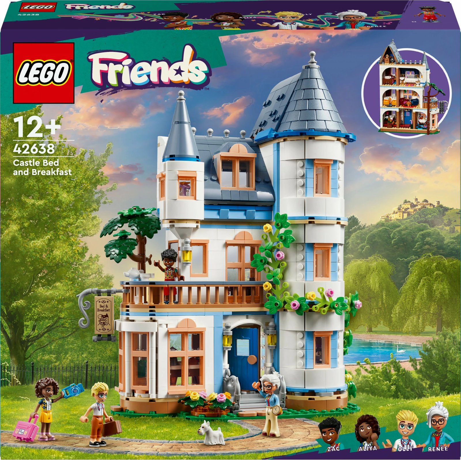 Set ndërtimi LEGO Friends 42638, kështjellë me akomodim, shumëngjyrësh