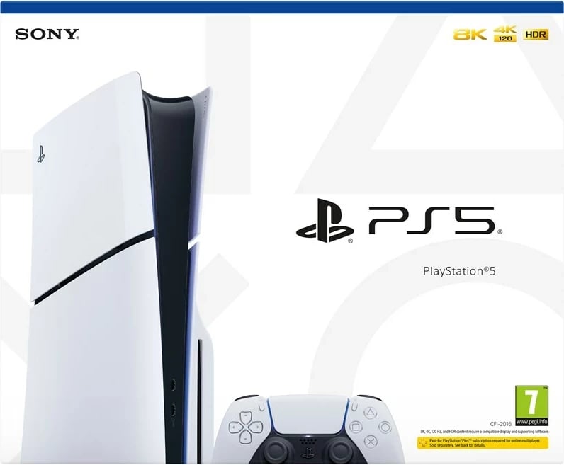 Konsolë Sony PlayStation 5 Slim, 8K Ultra HD, e bardhë